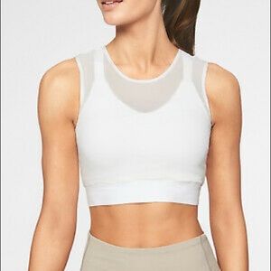 Athleta mesh crop bra top